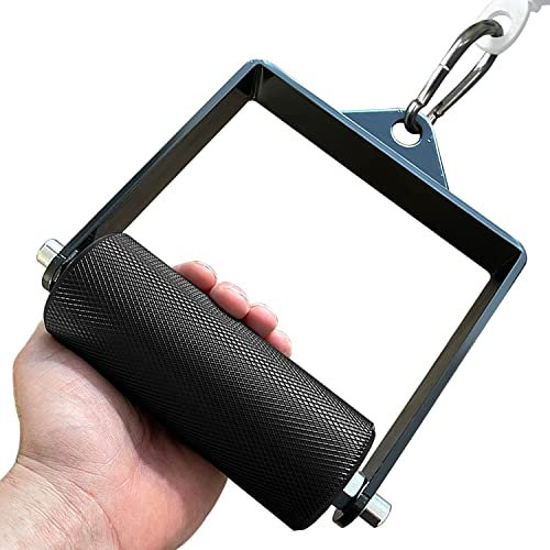 MARSAFIT Gym Fitness LAT Pulldown Attachments, Fat Arm Wrestling Exercise D Handle Cable Attachment, Arm Lifting Deadlift Handle Grip for Finger Wrist Strength