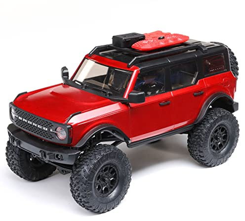 Axial RC Truck 1/24 SCX24 2021 Ford Bronco 4WD Truck Brushed RTR (Es ist Alles im Lieferumfang enthalten), Red, AXI00006T1