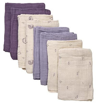 Pippi 8er Pack Unisex Baby Stoffwindel/Spucktuch/Mullwindel 65x65