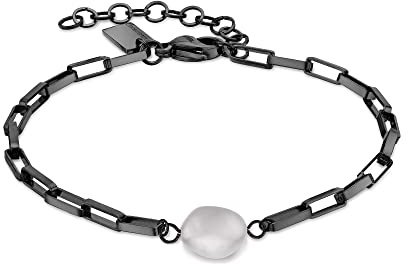 Liebeskind Berlin Damen Schmuck aus Edelstahl – Halskette und Armschmuck aus einem coolen Kettenlook mit Perle - zeitlos, modern & alltagstauglich