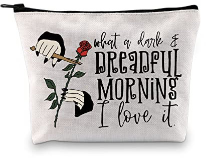 GJTIM Horrorfilm inspirierte Make-up-Tasche What a Dark & Dreadful Morning Kosmetiktasche Horror Gothic Geschenk für klassische Horror-Fans, Dreadful Morning Bag, Medium, Kosmetiktasche mit Aufdruck