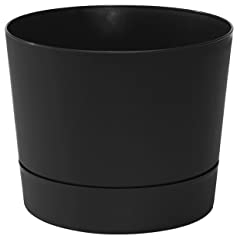 Root & Vessel Pot cylindrique, Noir Mat, 21,6 cm