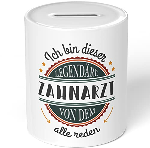 JUNIWORDS Spardose Sparbüchse, Ich Bin Dieser legendäre Zahnarzt, von dem alle reden (5075252)