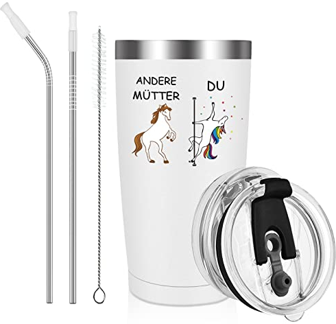 Livole Lustig Mama Muttertagsgeschenke, Mutter Geschenk Weihnachten, Witzige Geschenke für Mama, Mütter, Sie, Frauen, Ehefrau - Andere Mütter Du - 20oz Thermobecher Kaffee to go, 600ml Kaffeebecher