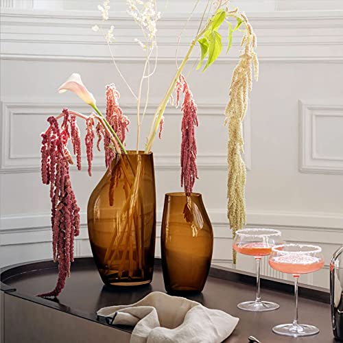 Georg Jensen [W] [A] Sky Vase, Glass, Amber H300Mm