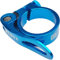 PLATT Fahrrad Sattelklemme mit Schnellspanner Aluminium Legierung Sattelklemme 28,6/31,8/34,9 mm (Blau, 34.9mm)