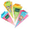 com-four® 4X Schultüte 30cm, Geschwisterschultüten aus Pappe, Faltbare Zuckertüte für die Einschulung zum Schulanfang, Geschenkverpackung für Schulanfänger
