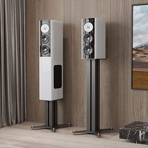 Lautsprecherständer,Bücherregal aus Stahl für mittlere bis große Regallautsprecher, geeignet für Heimkino-Surround-Musik
