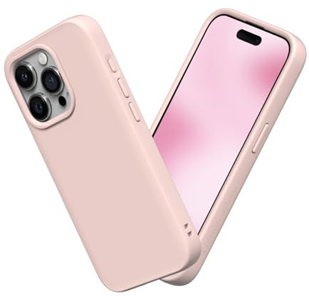 RhinoShield Case kompatibel mit [iPhone 15 Pro Max] | SolidSuit - Stoßdämpfende & schlanke Schutzhülle mit Premium Finish - 3.5 Meter Fallschutz - Samtrosa