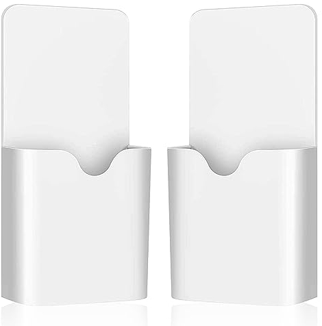 Luckious 2pcs Magnetic Pen Holder, Dry Erase Marker Magnetic Cup Holder Organiser, Home Office Supplies for Whiteboard Storage Cabinet Desk (White or Pink)