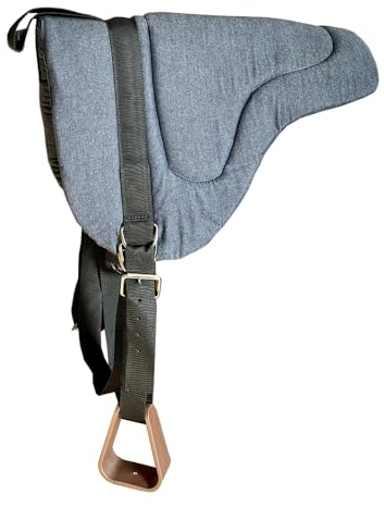 Generisch Bareback Pad mit Steigbügeln dunkelblau