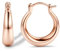 KRFY Boucles d'Oreilles Chunky Créoles pour Femme - Plaqué Or 18 Carats, Hypoallergéniques en Argent, Légères en Or Rose