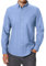 siliteelon Men's Oxford Shirt Long Sleeve Smart Casual Plain Regualr Fit Button Down Shirts with Pockt Blue M