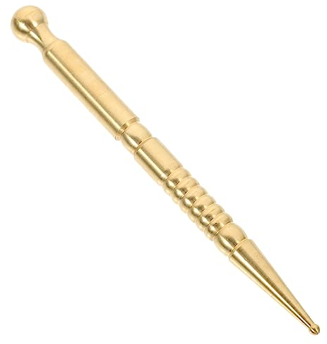 PLAFOPE Muskel Ziehender Stab Gesichtsakupunktur Stift Massagerollenstab Kleiner Akupressurstift Muskeln Ausrollen Akupressur-werkzeuge Handmassagegeräte Messing Energie Manueller Stick