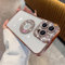 Emlivi Mobile Phone Case Compatible with iPhone 11 Pro Case Aesthetic Flash Luxury Diamond Camera Protection Crystal Shiny Transparent TPU Fashion Glitter Lens Phone Case for iPhone 11 Pro, Rose Gold
