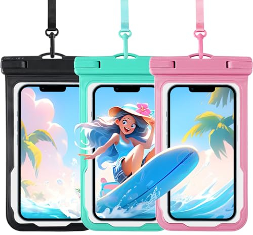 Razobws 2 pezzi galleggianti grandi impermeabili, IPX8 per iPhone 15 14 13 12 11 Pro Max Samsung, custodia subacquea