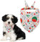 Voarge Hundeschal,Klassisches Kariertes Hundehalstuch, Bandana für Hund,Waschbare Halsdreiecke für Kleine Mittlere und Große Hunde Katzen (Wassermelonen-Schal, S)