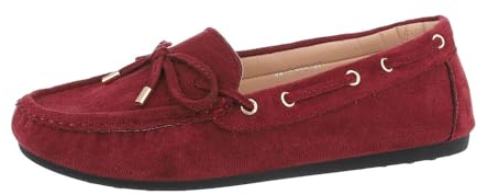 Ital Design Damenschuhe Halbschuhe Mokassins, QQ-5-1-, Textil, Weinrot, Gr. 37