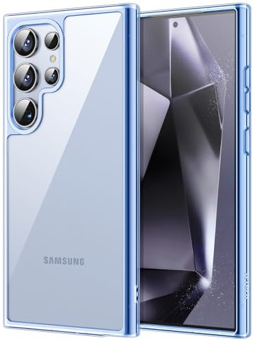 JETech Coque pour Samsung Galaxy S24 Ultra 5G, Anti-Jaunissement Étui de Protection Antichoc, Housse Anti-Rayures Dos PC Dur (Bleu Titane)