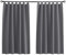 Tenger Home Gardinenschals Verdunkelungsvorhang Kurz Küchefenster Vorhang Gardinen Blickdicht Schlafzimmer mit Schlaufen, 1 Stück (Grau, B 120 x H 150 cm)
