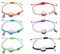 HZAOPZE 6 pcs Braccialetti Corda Gatto Maneki Neko Gatto Braccialetti Della Fortuna Portafortuna in Ceramica Bracciale Portafortuna Intrecciato con Perline in Ceramica con testo di benedizione