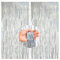 CC wonderland zone Silvester Silber Glitzer Lametta Vorhänge(1m x 2.5m),2 Stück Metallic Folienvorhänge Tinsel Curtain für Party Dekoration