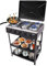 Fornello a gas naturale portatile con 5 bruciatori - Efficiente e versatile - Ideale per campeggio e pesca - Autoportante - Potenza di combustione 2,5 KW - Pratico e affidabile