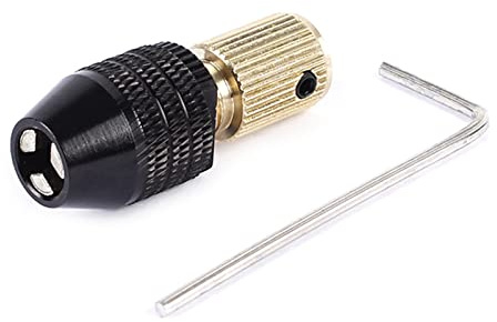 Montesy Bohrfutter für elektrische Wellen, Lochdurchmesser 3,17 mm, Bohrfutterbefestigung, Werkzeug mit Sechskantschlüssel