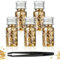 Molain 5 Flaschen Goldfolie Flocken, Blattgold Flocken Mit Pinzette Blattgold zum Basteln Multifunktions-Dekorfolienpapier Goldpapier für Malerei Harzkunst Vergoldete Statue Nagelkunst