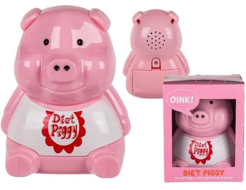 LND Gifts Diet Piggy, Pig which Oinks When You Open The Fridge, Secret Santa Gifts, Diet aids Control Your Eating Oinking Noises Reminder, Cooking Gifts for Her, Gifts for Him, Funny Joke Gift