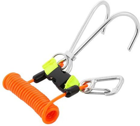 JTLB KEEP Diving - Gancho de acero inoxidable 316, accesorios de seguridad de buceo con hebilla de liberación rápida, junta tórica para cámara, puntero de palo, flash (naranja)