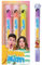 NINNA e MATTI 3 Evidenziatori Glitterati con Timbro - 3 Colori (Rosa, Arancione, Giallo)