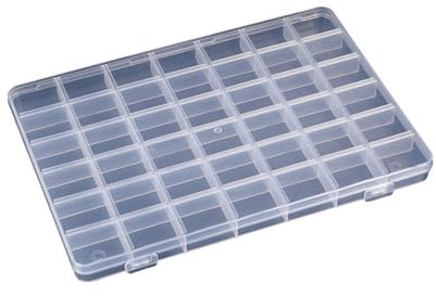 Plastic Organiser Box, Multi Compartment Storage Boxes, Travel Snack Box with 42 Compartments, Bead Storage Boxes with Dividers for Small Parts Craft Supplies and Snacks