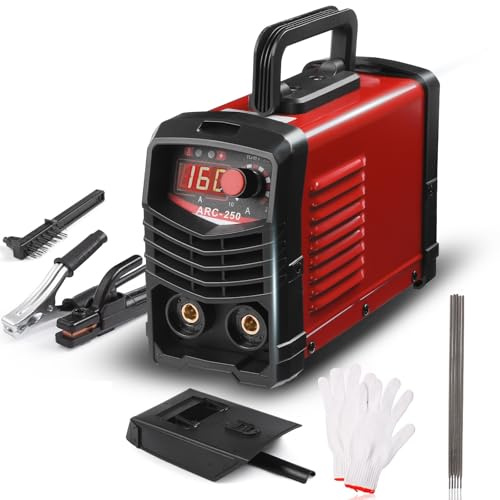 120A Mini Inverter Schweißgerät,MMA/ARC Elektroden Schweißgerät,IGBT inverter schweissgerät,handschweißgerät mit Synergische Steuerung,Heißstart,Bogenkraft und Anti-Stick-Funktion,LED-Anzeige