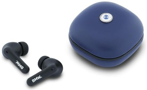 CG MOBILE BMW Leder-Metall-Logo Bluetooth TWS ENC Kopfhörer (Marineblau)
