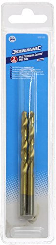 Silverline Tools 509102 Brocas HSS con Revestimiento de Titanio, 6 mm, Caja de 2