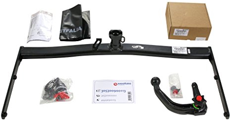 Westfalia Abnehmbare Anhängerkupplung für Audi A3 Sportback (BJ 09/2004-01/2013) - inkl Quattro, S-Line - im Set mit 13-pol. fzg.-spez. Elektrosatz