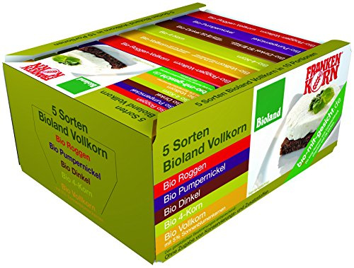Frankenkorn - Bio 5-Sorten Brotkorb* - Wiederverwendbar, Plastikbeutel mit versiegelten Rändern, Kunststoff, Schiebeverschluss, Wiederverschließbar, Auslaufsicher, Geruchsdicht, Kühlen, 5 Stück