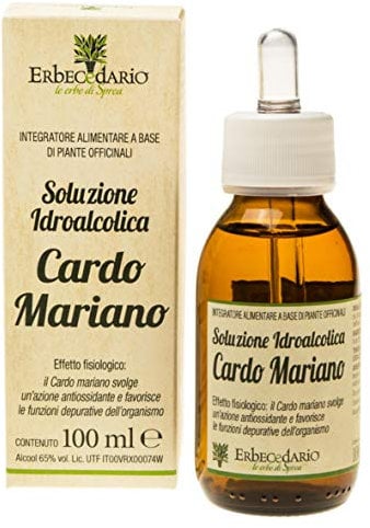 Tintura Madre Cardo Mariano Erbecedario, Integratore Depurativo Fegato, Rimedio Naturale Detox Fegato, Favorisce la funzionalità del fegato e l'eliminazione delle tossine in eccesso, 1 Flacone 100ml
