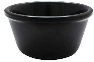 Thunder Group 4 OZ, 3 3/8 SMOOTH RAMEKIN, black, plastic, comes in dozen