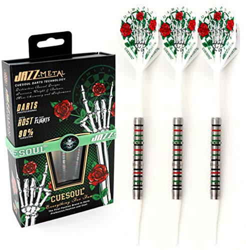 CUESOUL Jazz-Metal 19g Soft Tip 90% Wolfram Dart Set mit integrierten ROST Flights