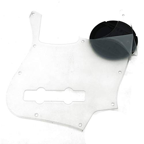 KAISH 5 Saiten Clear J Bass Style Pick Guard Bass Schlagbrett Schlagbrett Schlagbrett für USA/Mexiko Jazz J Bass Transparent