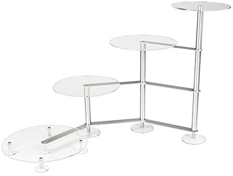 Manschin-Laserdesign Tortenständer Rund Tortenetagere Acryl Treppe Etagere Hochzeit 4 Etagen Acryl (Ø 20 25 25 30 cm)