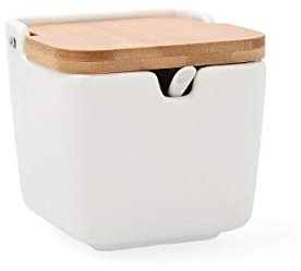 Quid Arizona Azucarero Cerámico 10x10x11cm Porcelana Material 100% Saludable