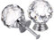 4pcs Crystal Glass Knobs - 40mm Diamond Shape Design Cupboard Drawer Pull Kitchen Cabinet Door Wardrobe Handles