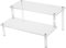 Minimalismus Acryl Riser Display Regal für Amiibo Funko Figuren, Cupcakes Stehen für Schrank, Arbeitsplatten, Tisch, klar - 2 Tiers Widh 30x20cm