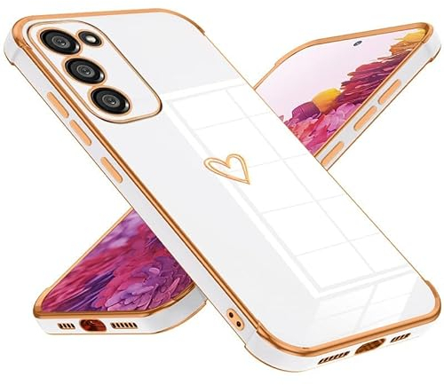 Keteen Handyhülle für Samsung Galaxy S20 FE Hülle Cute Herz Muster Mädchen Galvanisierte Kameraschutz Weich TPU Silikon Schutzhülle Ultra Dünn Case Stoßfeste Hülle für Samsung Galaxy S20 FE, Weiß
