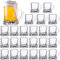 Meanplan Mini-Bierkrüge, Schnapsgläser-Set, 28 ml, kleiner, transparenter Stein mit Griffen, Mini-Verkostung, Whiskybecher für Biertrinken, Festival, Geburtstag, Grill, Bar, Party, 24-teilig (Glas)