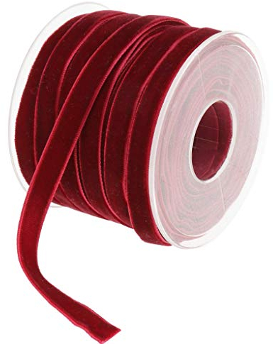 Senda Samtband 10mm, weinrot Geschenkband für Weihnachtsfeier Deko Geschenkverpackung handgefertigte Kunsthandwerk,20yard