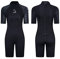 Neoprenanzug Damen RückenreiÃŸverschluss Kurze Neoprenanzug Herren 3mm Neopren Kurzarm zum Surfen Schwimmen Kajakfahren Schnorcheln Kanufahren Gerätetauchen (Damen Schwarz, M)